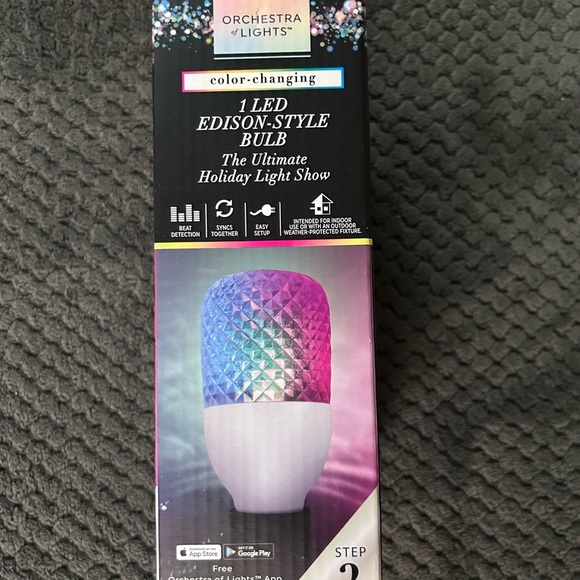 Orchestra of Lights Color Changing LED Edison-Style Lightbulb ~ NEW - Picture 2 of 3
